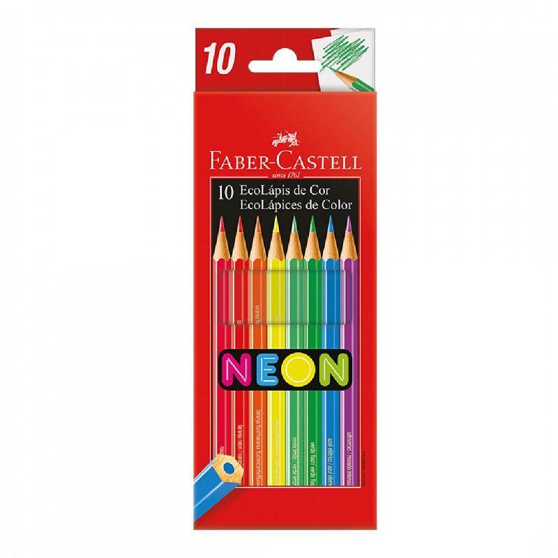 LAPIZ  FABER ECOLAPIZ NEON LARGO X 10U. (116153)