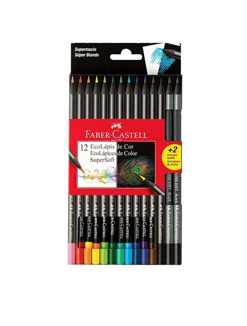 LAPIZ COLOR FABER CASTELL SUPER SOFT X12U. LARGOS (210712)