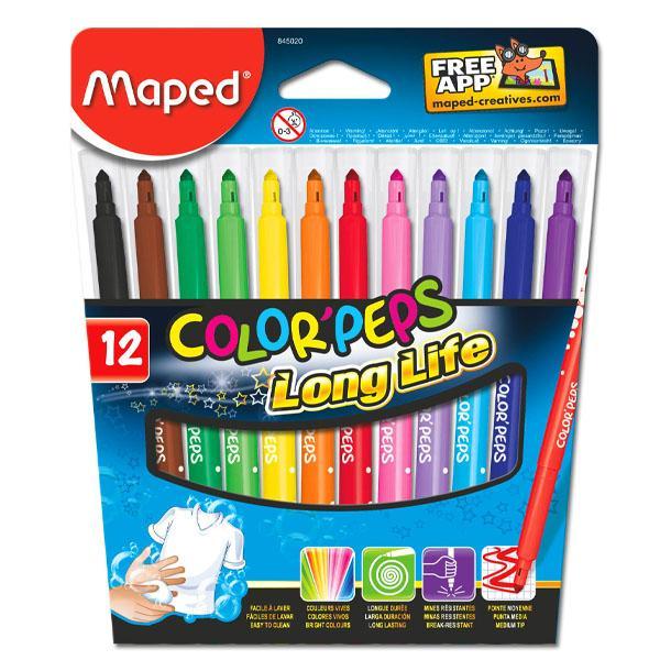MARCADOR ESCOLAR MAPED LONG LIFE X12U. (845020LM)