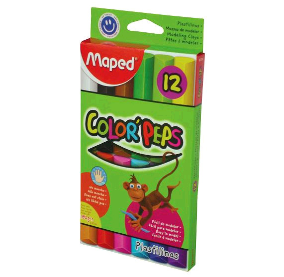 PLASTILINA MAPED COLOR PEPS X 12 SURTIDA  (827201)
