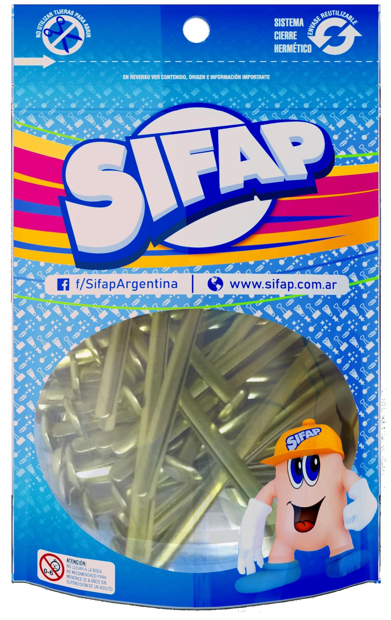 BROCHE SIFAP DORADO MARIPOSA Nº12 DOYPACK X 100U. (2500600012)