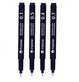 MARCADOR PIZZINI MICROFIBRA DRAWING PEN V/MEDIDAS (DP0.1NG/DP1.0NG/DP0.2NG)