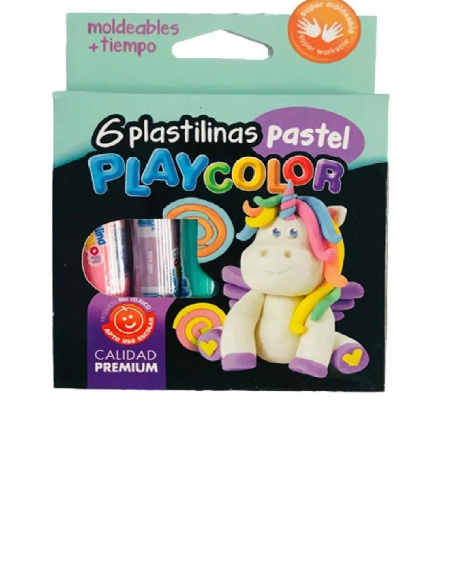 PLASTILINA PLAYCOLOR X6 PASTEL (81554)
