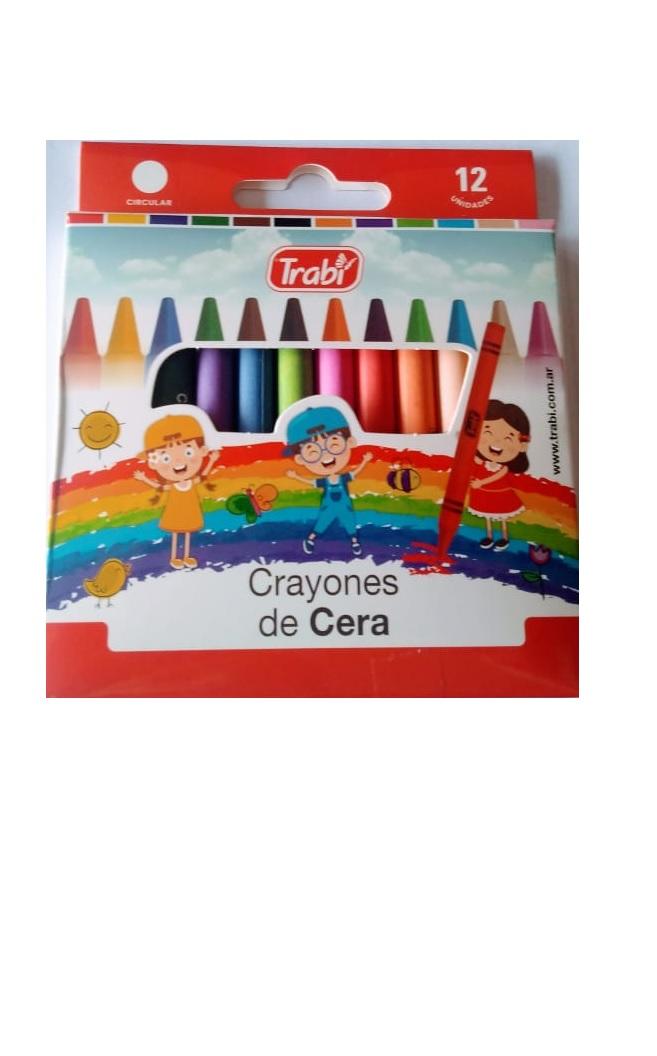 CRAYONES DE CERA TRABI X12U. (TR1026)