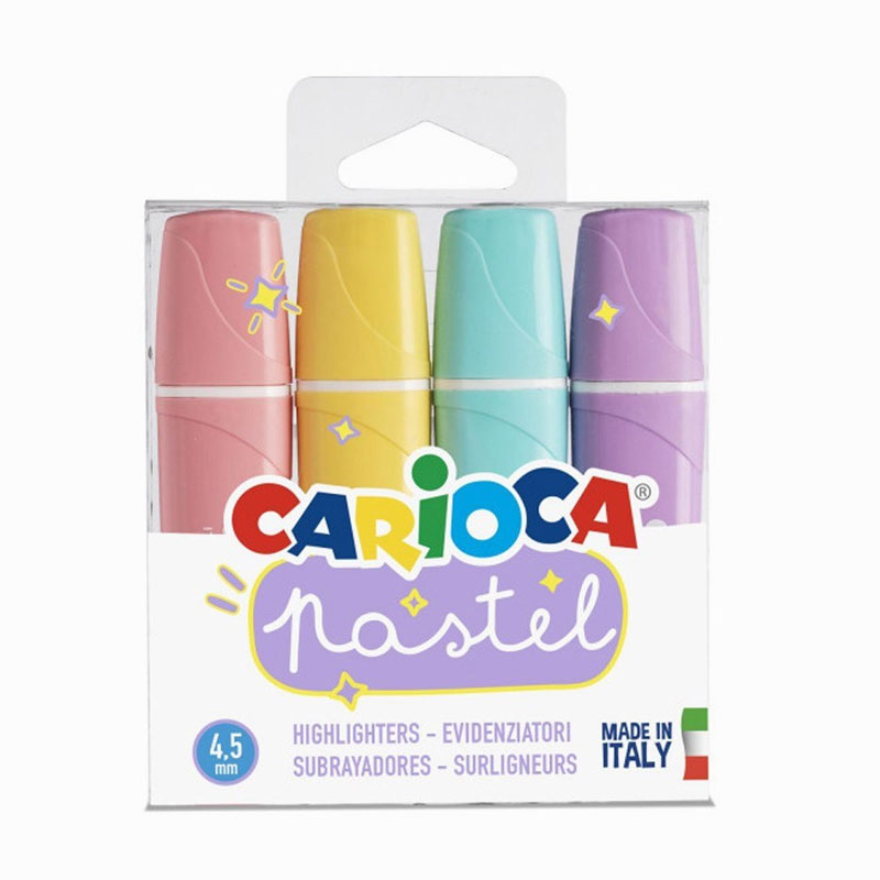 RESALTADOR CARIOCA PASTEL MEMOLIGHT X 4U. (43167)