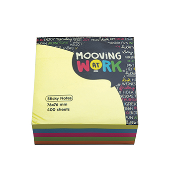 NOTAS ADHESIVAS MOOVING 76X76X400 NEON MULTICOLOR (2100104)