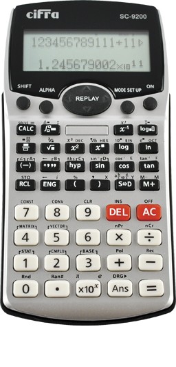 CALCULADORA CIFRA SC9200 CIENTIFICA 410 FUNCIONES