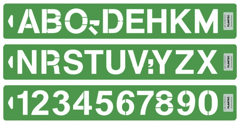 LETRAS Y NUMEROS PLANTEC HERVETICA PVC IMP. ALTURA:60MM (12260)