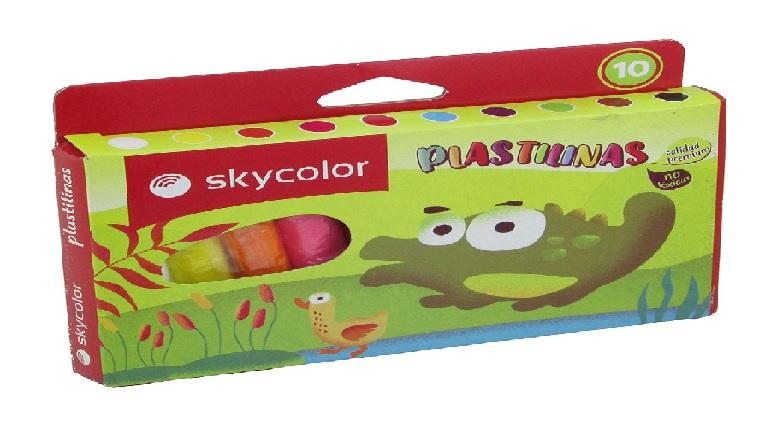 PLASTILINA SKYCOLOR X10U SURTIDAS (JJ025-10)