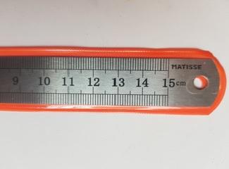 REGLA MATISSE DE ACERO X15CM