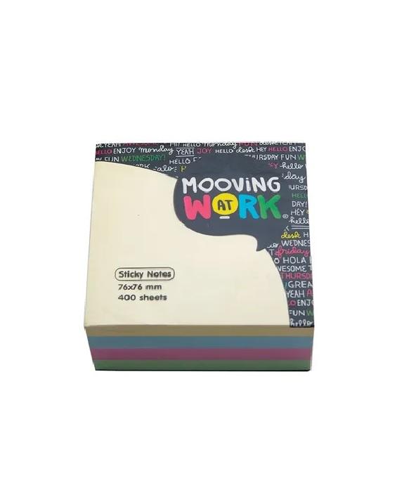 NOTAS ADHESIVAS MOOVING 76X76X400 BLOCK PASTEL (2100105)
