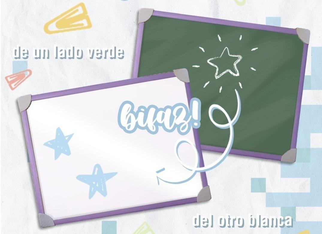 PIZARRA LIGGO 40X60 PASTEL 2 EN 1 V/COLORES (510-0601C)