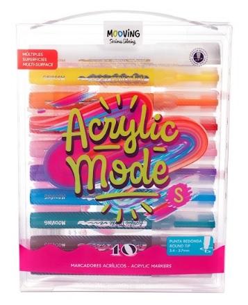 MARCADORES MOOVING COLORING ACRILICOS X10U  (3022110)