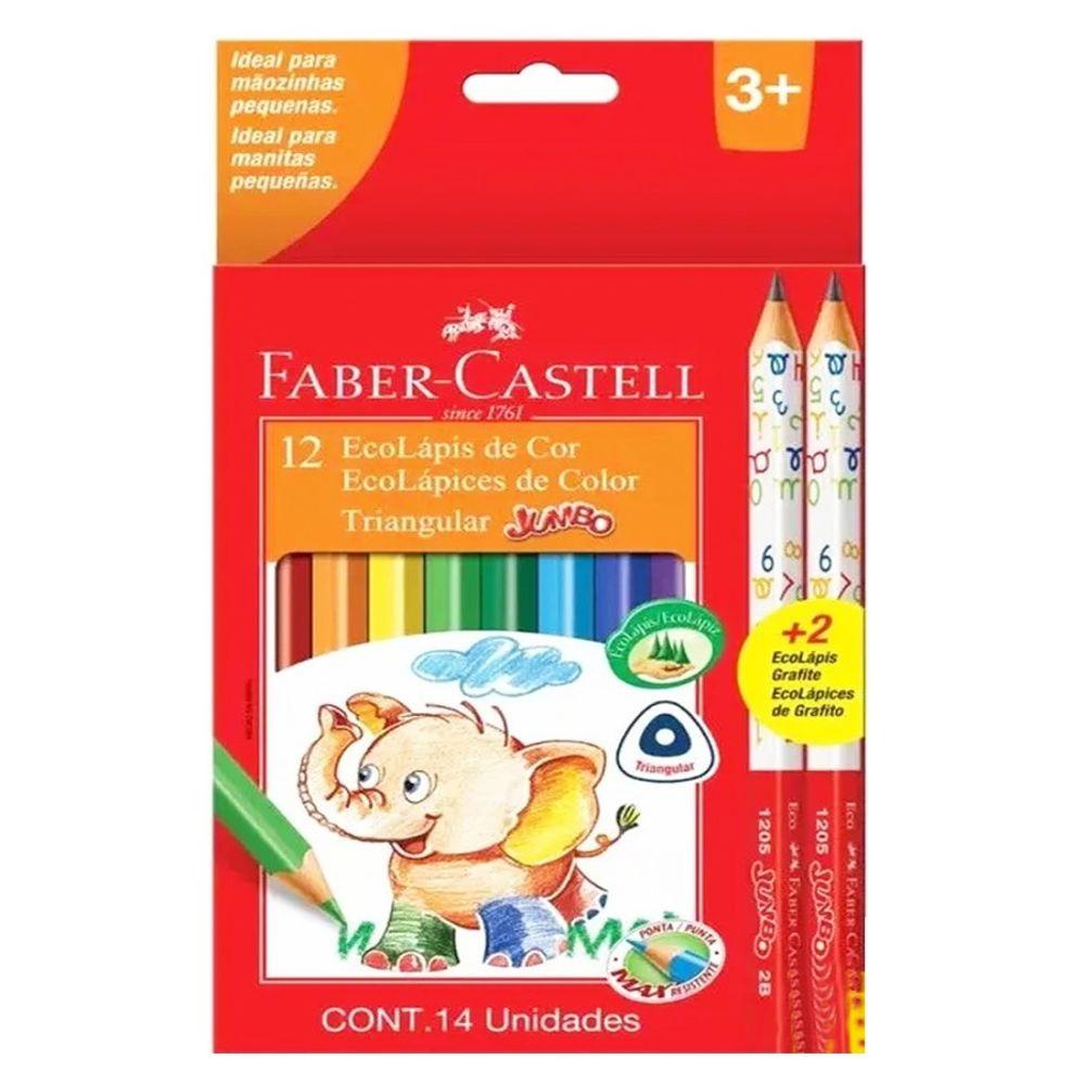 LAPIZ COLOR JUMBO FABER CASTELL + 2 GRAFITO (315214)