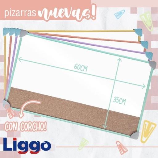 PIZARRA LIGGO COMBINADA 30X40 BLANCA/CORCHO.