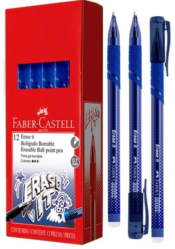 BOLIGRAFO FABER CASTELL BORRABLE ERASE IT X12U C/U (347751)