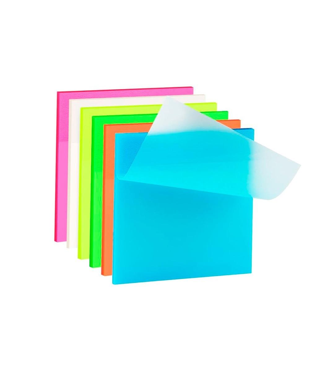 NOTAS ADHESIVAS LIGGO TRANSPARENTES V/COLORES 75X75 50H. (440-0701)