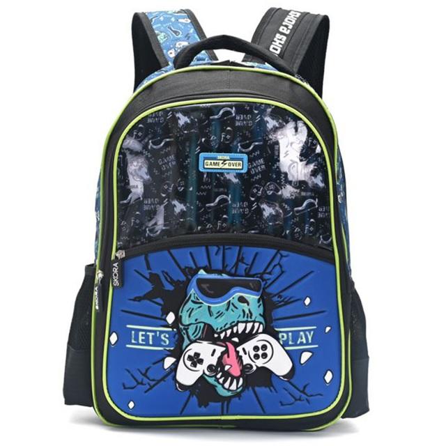 MOCHILA MODAX LETS PLAY DINO GAMER ESPALDA 18