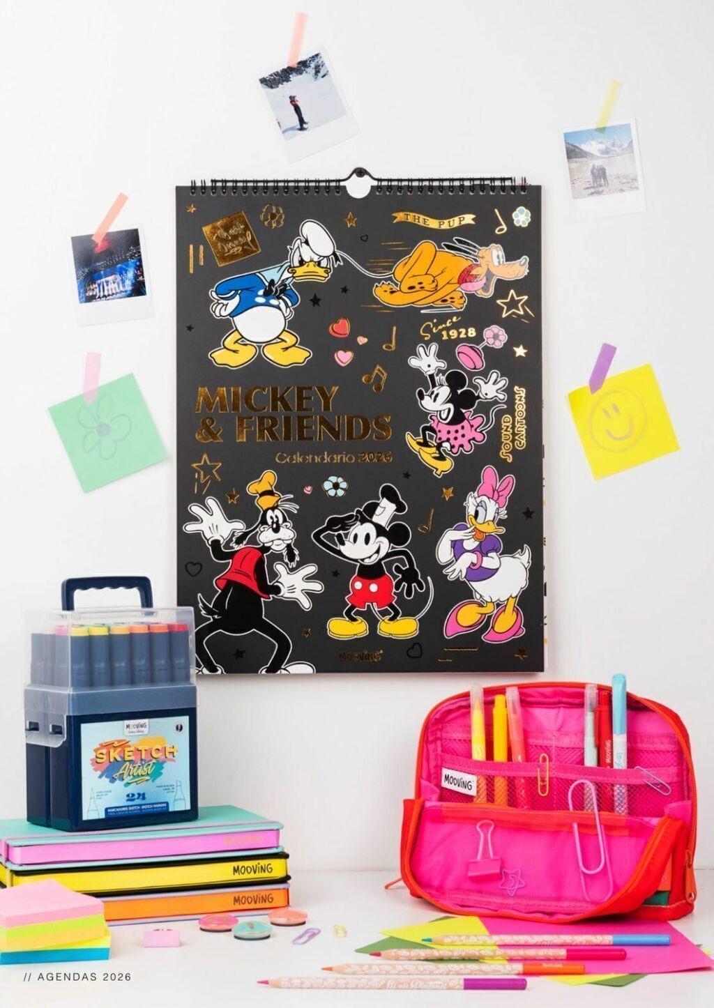 CALENDARIO MOOVING 2026 MICKEY & FRIENDS 30 X 40 CM. (1419253)