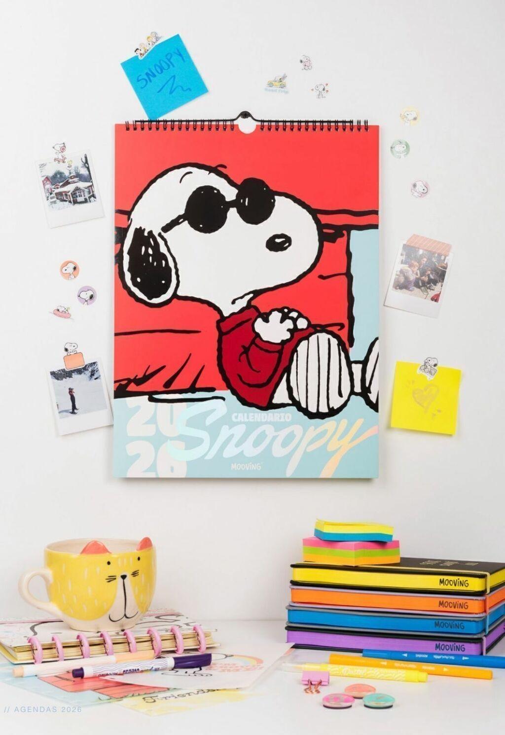 CALENDARIO MOOVING 2026 SNOOPY 30 X 40 CM. (1419134)