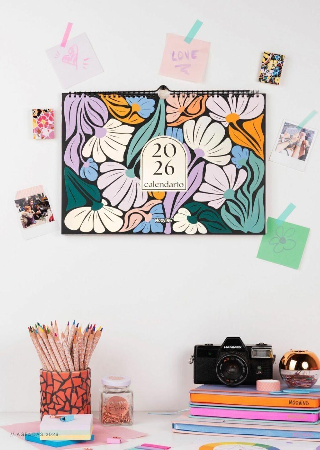 CALENDARIO MOOVING 2026 FLORAL 35 X 25 CM. (1420241)