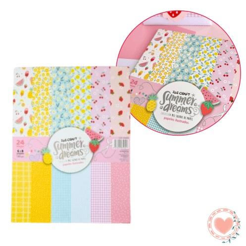 PAPEL IBI CRAFT SUMMER DREAMS X24H 6X8CM 180GRS (600838)