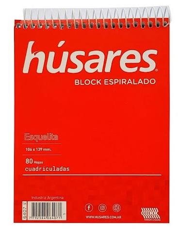 BLOCK HUSARES ESQUELITA X80H C/ESP LISO (6408)