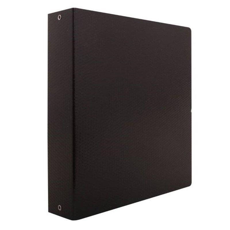 CARPETA EZCO FIBRA NEGRA A4.