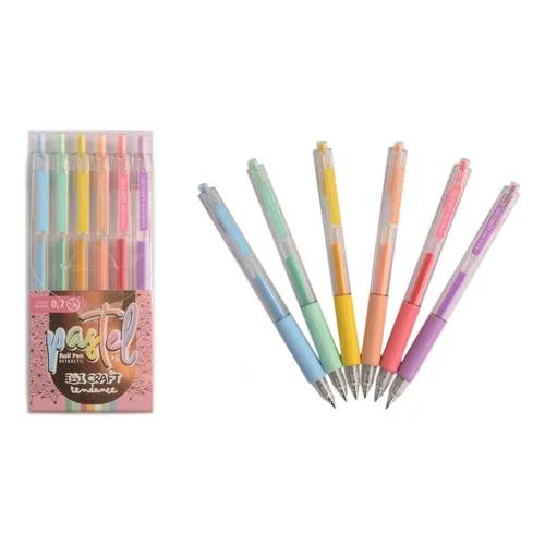 BOLIGRAFO IBI CRAFT TENDANCE RETRACTIL GEL PASTEL X6U (70510)