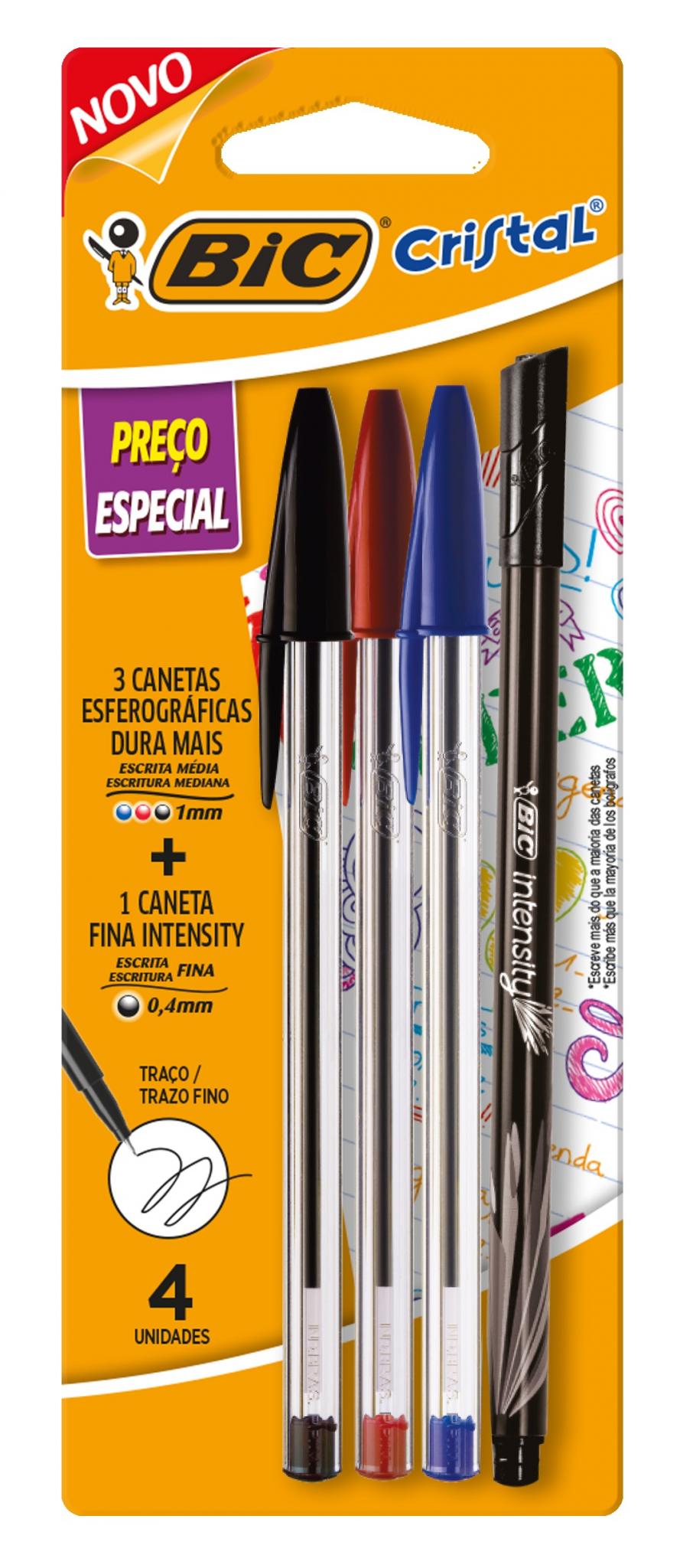 KIT BIC CRISTAL1MM  + MICROFIBRA INTENSITY 0.4MM (5243361)