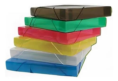CAJA ARCHIVO LAMA 6CM POLIPROPILENO V/COLORES OFICIO (DC406COF)