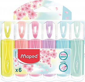 RESALTADOR MAPED CLASSIC PASTEL FUNDA X4U. V/COLORES (742546)