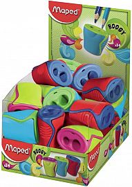 SACAPUNTAS PLASTICO MAPED BOOGY 2 ORIFICIOS C/DEPOSITO X24U C/U (062211)