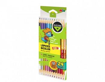LAPIZ COLOR PIZZINI BICOLOR 24 COLORES X12U. (LML4712)