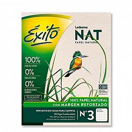 REPUESTO EXITO NAT C/MARGEN REFORZADO X48H CUADRICULADO (104447)