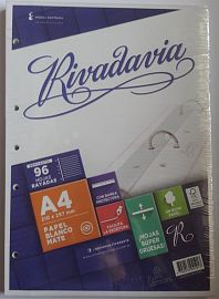 REPUESTO RIVADAVIA A4 X96H CUADRICULADO (493133)