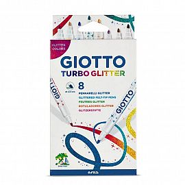 MARCADOR ESCOLAR GIOTTO TURBO GLITTER X8U. (425800ES)