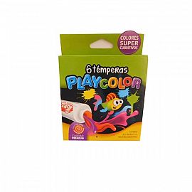 TEMPERA PLAYCOLOR X 6U. 8CC V/COLORES