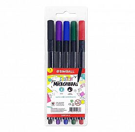 MICROFIBRA SIMBALL SKETCH BLISTER X 5 COLORES BASICOS (210039905)