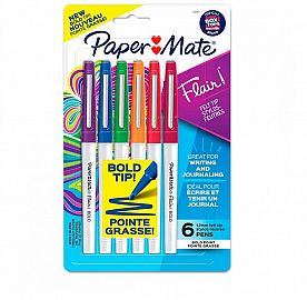 MARCADOR PAPER MATE FLAIR BOLD BLISTER X 6U. SURTIDOS (2125411)