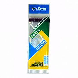 FOLIO LUMA OFICIO LIVIANO X10U. 30-06 POLIETILENO