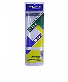 FOLIO LUMA OFICIO PESADO X10U. 31-10 POLIETILENO