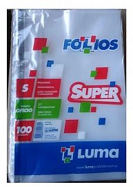 FOLIO LUMA OFICIO PESADO X100U. 31-06 POLIETILENO
