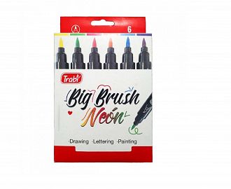 MARCADOR TRABI BIG BRUSH X6U. NEON (TR2343)