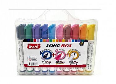 MARCADOR TRABI SOHO BOX VALIJA X20U. V/COLORES (TR7416)