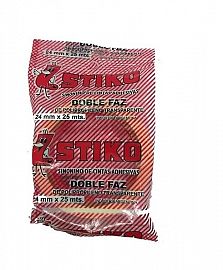 CINTA STIKO DOBLE FAZ TRANSPARENTE 24MM X 25M