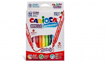 MARCADOR CARIOCA BIRELLO DOBLE PUNTA X 12U. (41457)