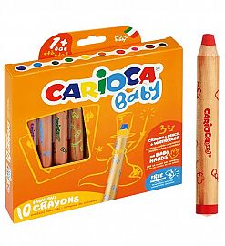 LAPIZ COLOR CARIOCA BABY X 10U. C/SACAPUNTAS (42818)