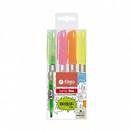 RESALTADOR FILGO LIGHTER FINE FLUO X4U. (SLF-E4-FLU)