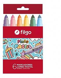 MARCADOR FILGO PINTO JUMBO PASTEL X6 (CMJ-E6-PASTEL)